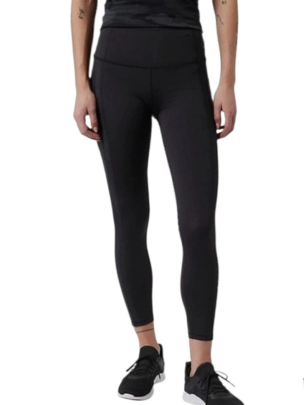 Athleta NWT Ultimate Stash II Black High-Rise Tights Leggings Pockets Cropped SP